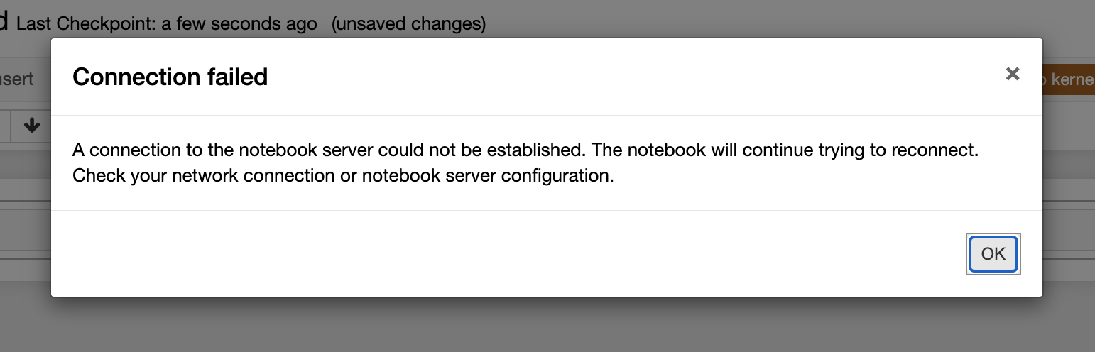 Connection Failed error