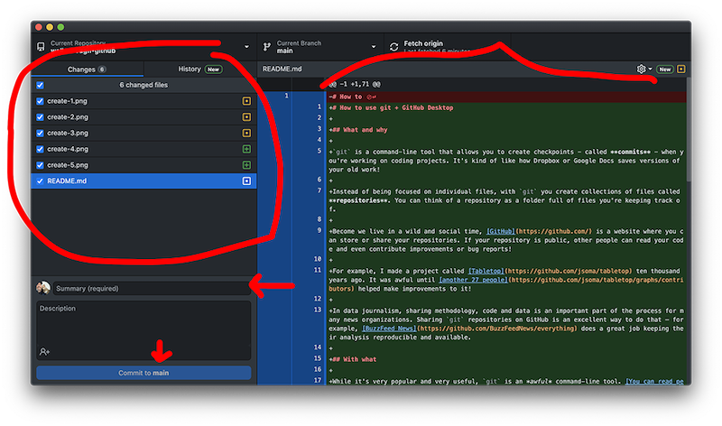 Making a commit
