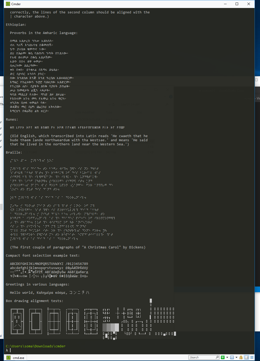 Seeing correct UTF-8 output how that the setup as been done